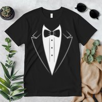 Funny Bow Tie Tuxedo Costume Formal Party For Man Premium T-Shirt