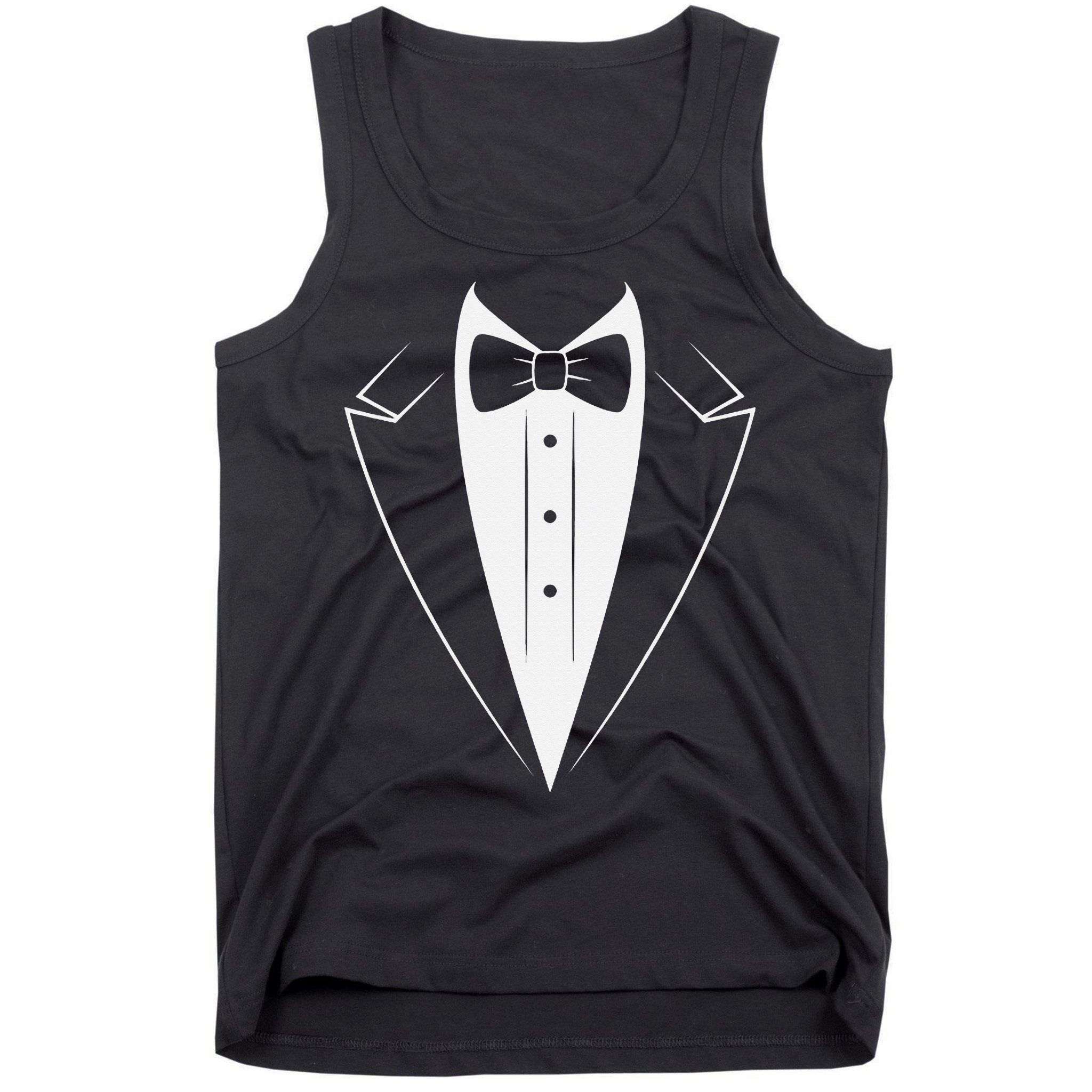 Funny Bow Tie Tuxedo Costume Formal Party For Man Tank Top