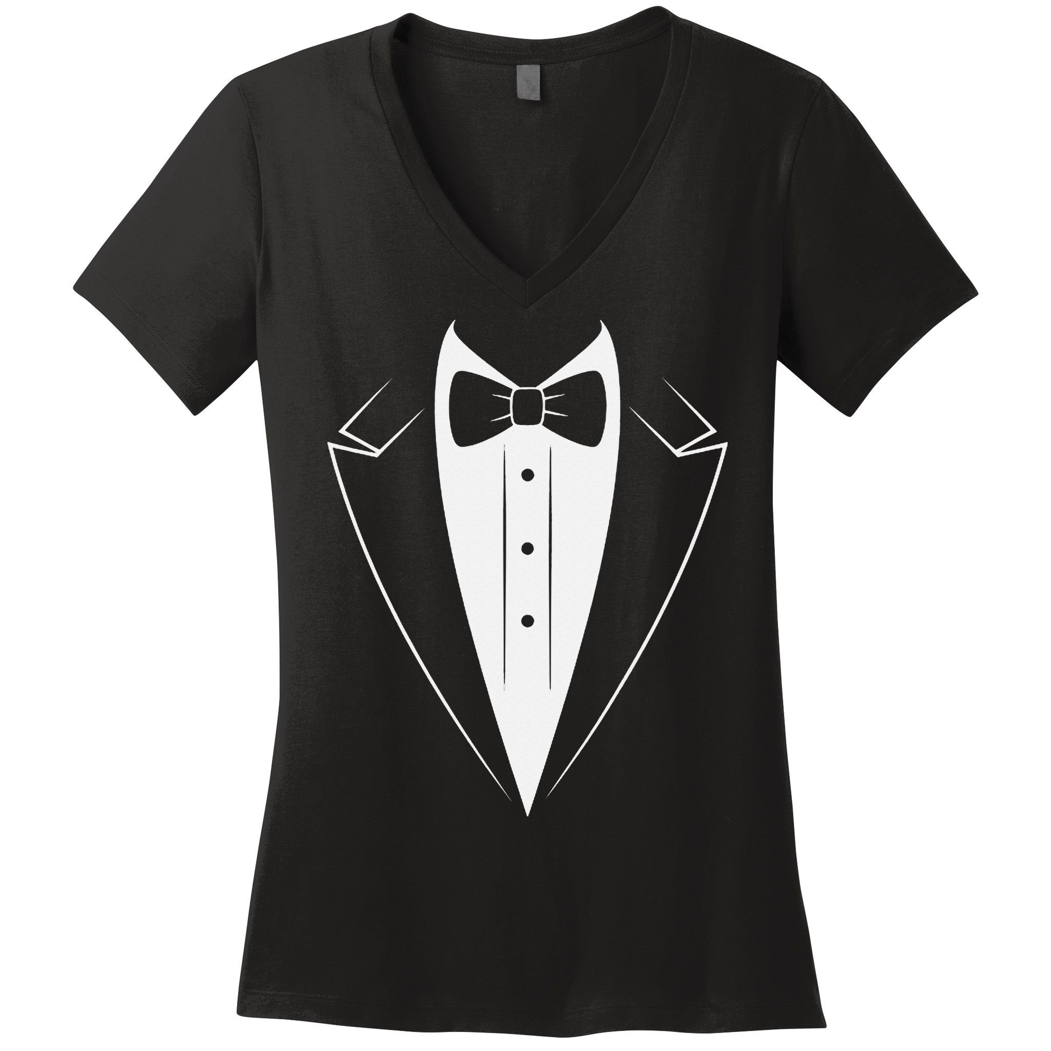 Funny Bow Tie Tuxedo Costume Formal Party For Man Women's V-Neck T-Shirt
