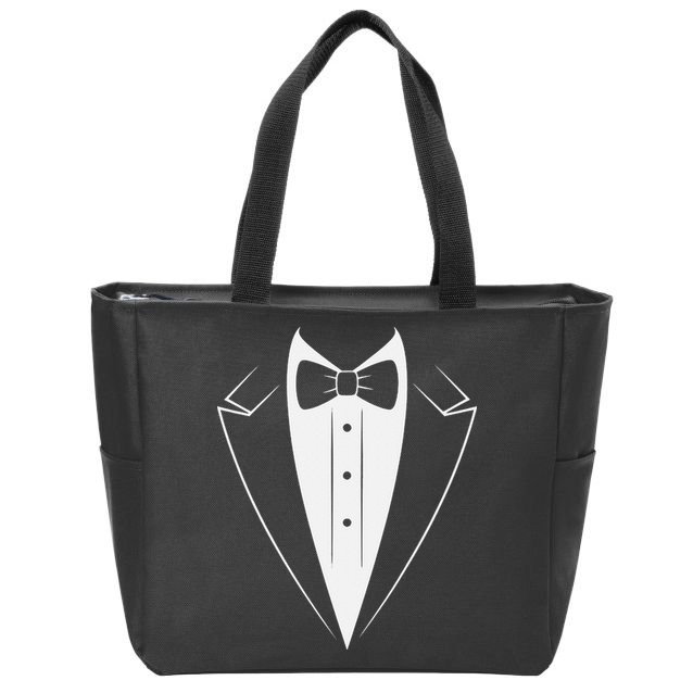 Funny Bow Tie Tuxedo Costume Formal Party For Man Zip Tote Bag