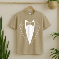 Funny Bow Tie Tuxedo Costume Formal Party For Man T-Shirt