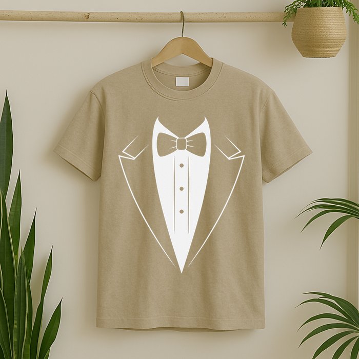 Funny Bow Tie Tuxedo Costume Formal Party For Man T-Shirt