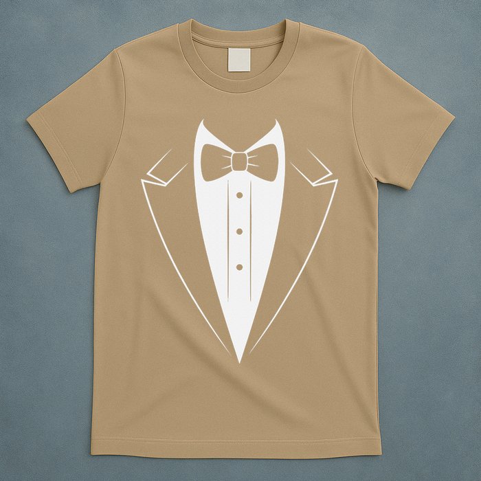 Funny Bow Tie Tuxedo Costume Formal Party For Man T-Shirt