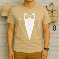 Funny Bow Tie Tuxedo Costume Formal Party For Man T-Shirt