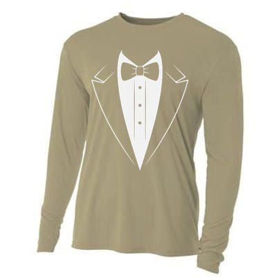 Funny Bow Tie Tuxedo Costume Formal Party For Man Cooling Performance Long Sleeve Crew