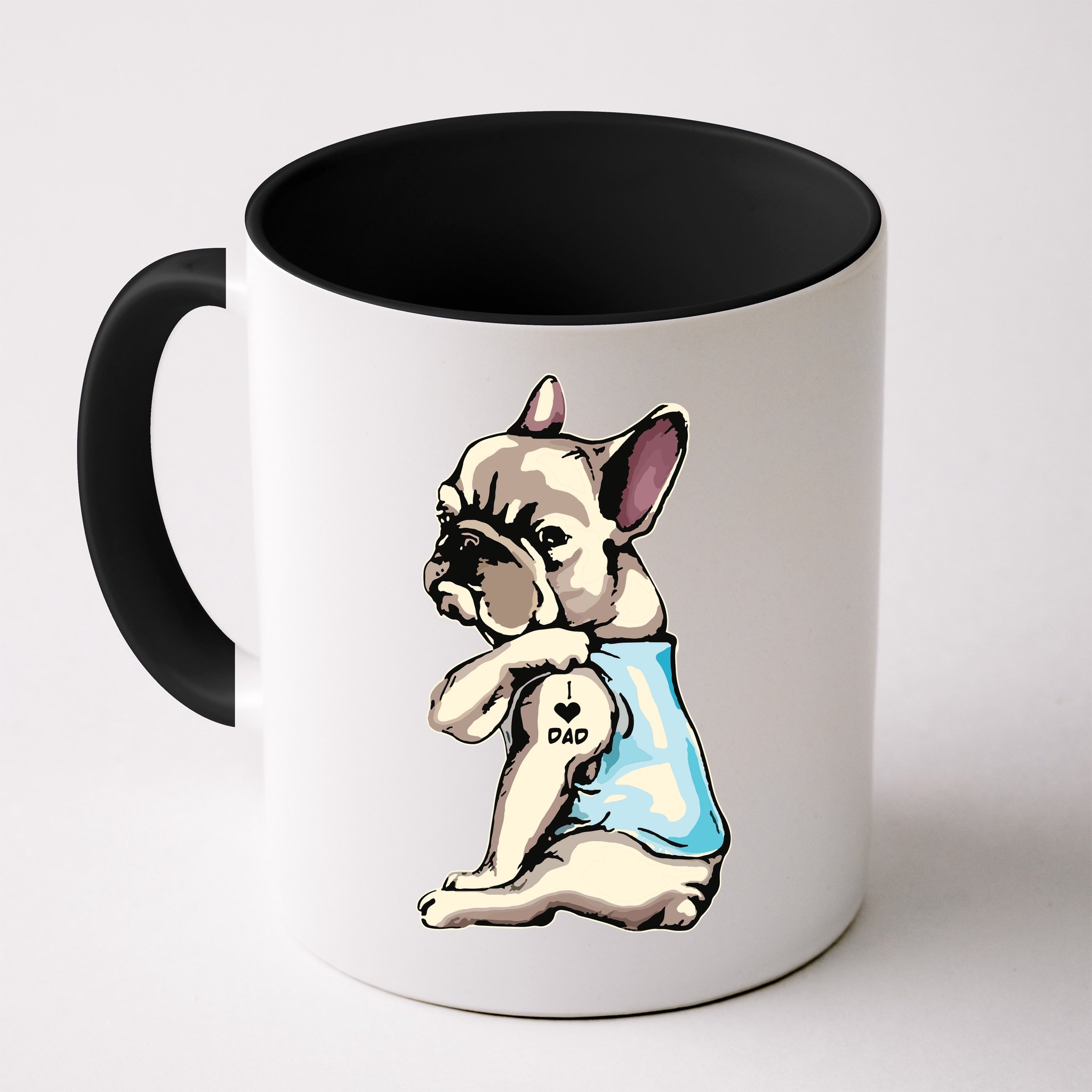 French Bulldog Tattoos I Love Dad Sitting Gift Fathers Day Mug