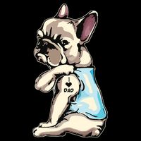 French Bulldog Tattoos I Love Dad Sitting Gift Fathers Day Mug