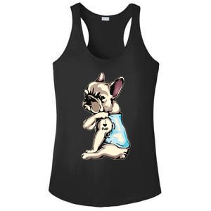 French Bulldog Tattoos I Love Dad Sitting Gift Fathers Day Ladies PosiCharge Competitor Racerback Tank