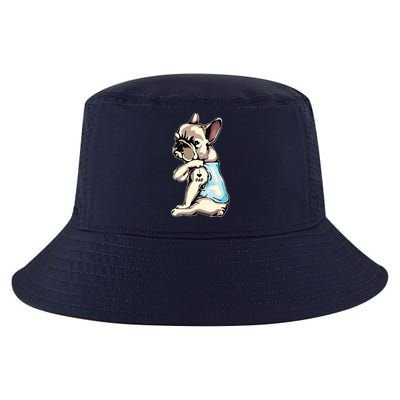 French Bulldog Tattoos I Love Dad Sitting Gift Fathers Day Cool Comfort Performance Bucket Hat