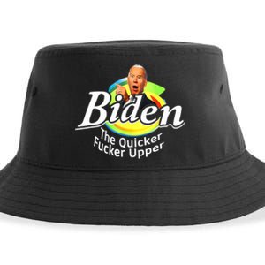 Funny Biden The Quicker Fer Upper Sustainable Bucket Hat