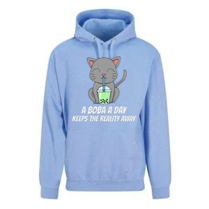 Funny Bubble Tea Cute Tee Cat Drinking Milk Tea Unisex Surf Hoodie