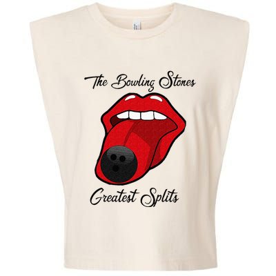 Funny Bowling The Bowling Stones Design Garment-Dyed Women's Muscle Tee