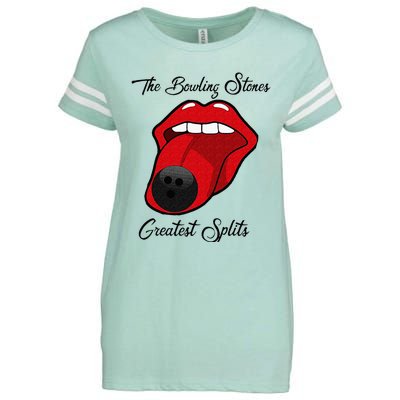 Funny Bowling The Bowling Stones Design Enza Ladies Jersey Football T-Shirt