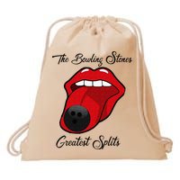 Funny Bowling The Bowling Stones Design Drawstring Bag