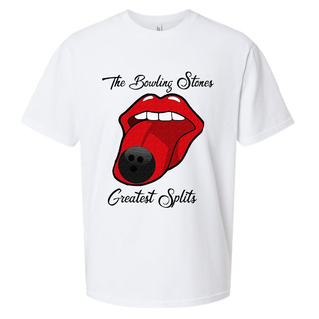 Funny Bowling The Bowling Stones Design Sueded Cloud Jersey T-Shirt