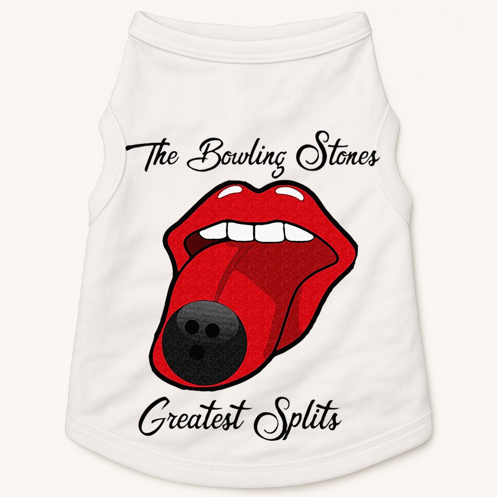 Funny Bowling The Bowling Stones Design Doggie Tank