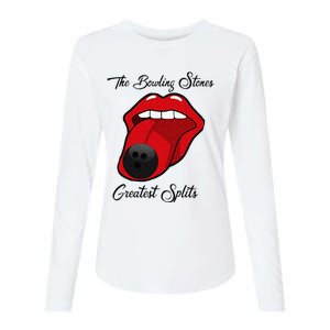 Funny Bowling The Bowling Stones Design Womens Cotton Relaxed Long Sleeve T-Shirt