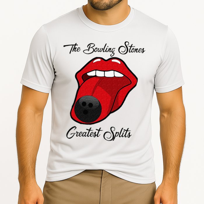 Funny Bowling The Bowling Stones Design Cooling Performance Crew T-Shirt