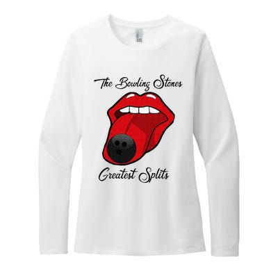 Funny Bowling The Bowling Stones Design Womens CVC Long Sleeve Shirt