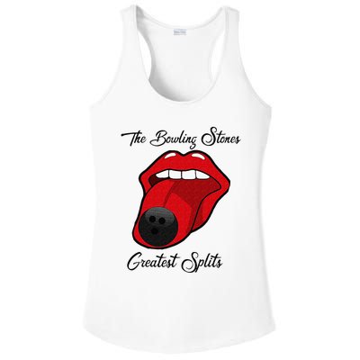 Funny Bowling The Bowling Stones Design Ladies PosiCharge Competitor Racerback Tank