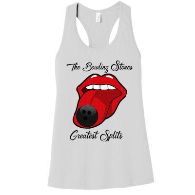 Funny Bowling The Bowling Stones Design Women's Racerback Tank