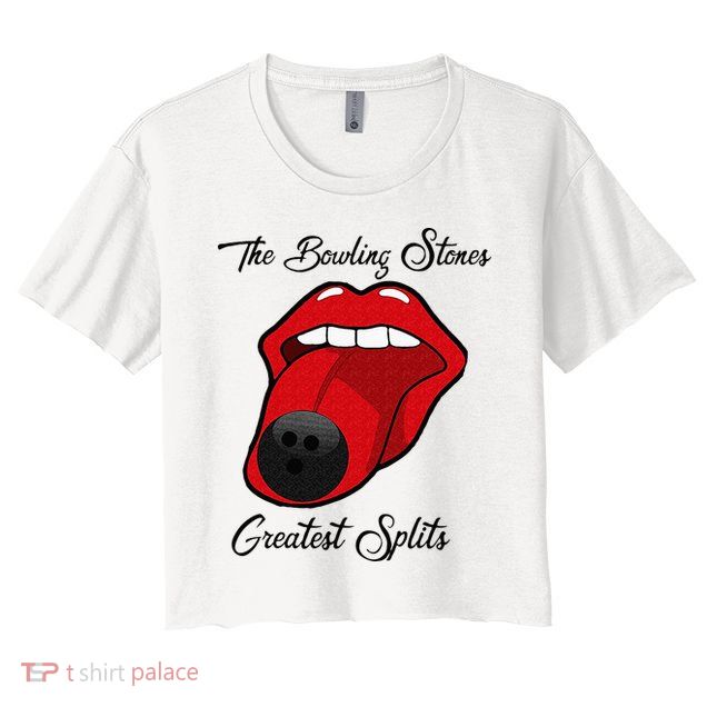 Funny Bowling The Bowling Stones Design Crop Top