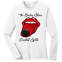 Funny Bowling The Bowling Stones Design Ladies Long Sleeve Shirt