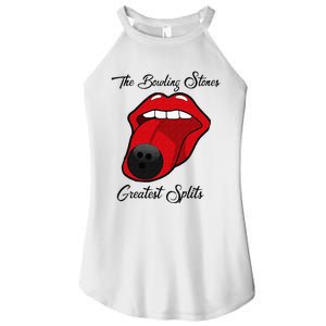 Funny Bowling The Bowling Stones Design Women's Perfect Tri Rocker Tank