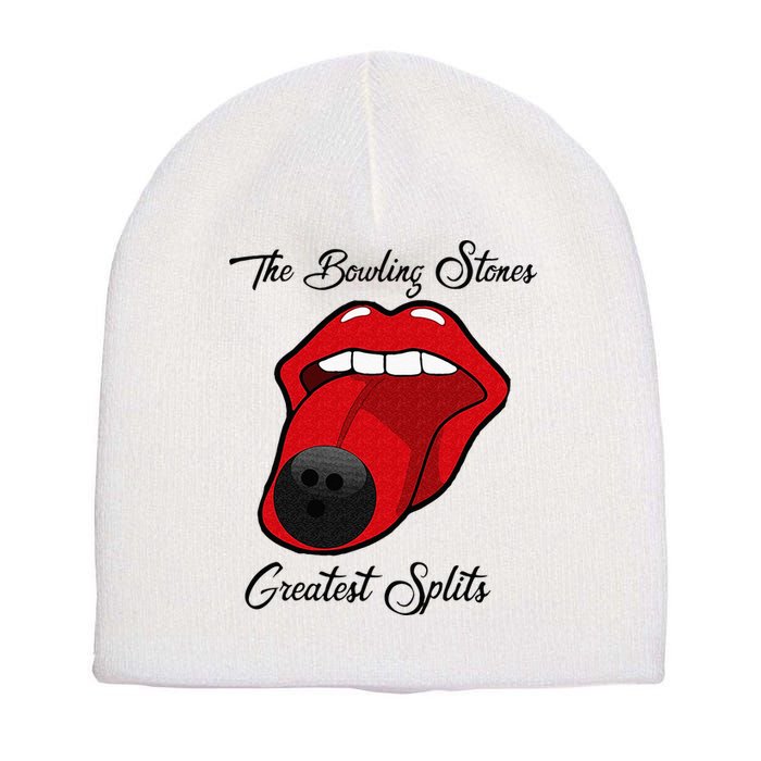 Funny Bowling The Bowling Stones Design Short Acrylic Beanie