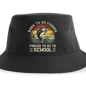 Funny Born To Go Fishing Bass Fish Fisherman Sustainable Bucket Hat