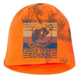 Funny Born To Go Fishing Bass Fish Fisherman Kati - Camo Knit Beanie