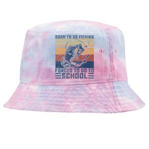 Funny Born To Go Fishing Bass Fish Fisherman Tie-Dyed Bucket Hat