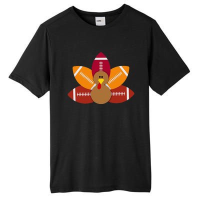 Funny Baby Turkey And Football Balls Sport Lovers Tall Fusion ChromaSoft Performance T-Shirt