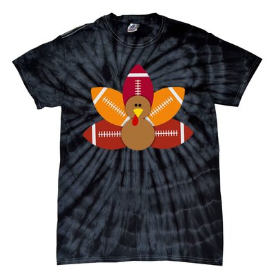 Funny Baby Turkey And Football Balls Sport Lovers Tie-Dye T-Shirt