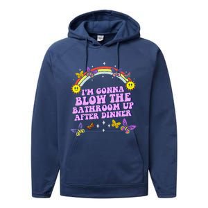 Funny Blow The Bathroom Adult Humor Inappropriate Offensive Performance Fleece Hoodie