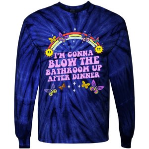 Funny Blow The Bathroom Adult Humor Inappropriate Offensive Tie-Dye Long Sleeve Shirt