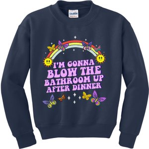 Funny Blow The Bathroom Adult Humor Inappropriate Offensive Kids Sweatshirt