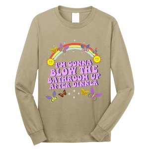 Funny Blow The Bathroom Adult Humor Inappropriate Offensive Long Sleeve Shirt