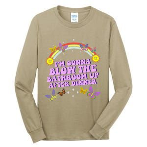 Funny Blow The Bathroom Adult Humor Inappropriate Offensive Tall Long Sleeve T-Shirt