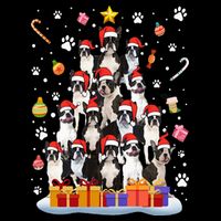 Funny Boston Terrier Dog Ugly Sweater Christmas Tree Xmas Backpack