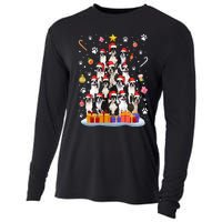 Funny Boston Terrier Dog Ugly Sweater Christmas Tree Xmas Cooling Performance Long Sleeve Crew