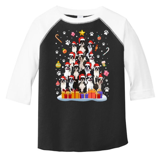 Funny Boston Terrier Dog Ugly Sweater Christmas Tree Xmas Toddler Fine Jersey T-Shirt