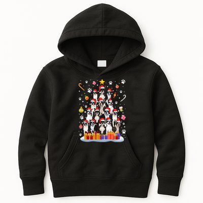 Funny Boston Terrier Dog Ugly Sweater Christmas Tree Xmas Kids Hoodie