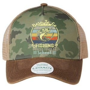 Funny Born To Go Fishing Bass Fish Fisherman Legacy Tie Dye Trucker Hat