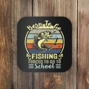 Funny Born To Go Fishing Bass Fish Fisherman Coaster