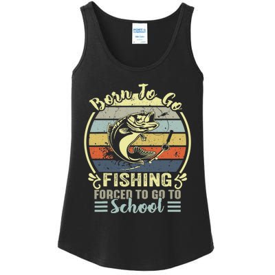 Funny Born To Go Fishing Bass Fish Fisherman Ladies Essential Tank