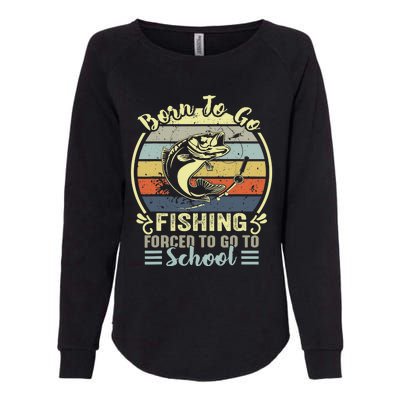 Funny Born To Go Fishing Bass Fish Fisherman Womens California Wash Sweatshirt