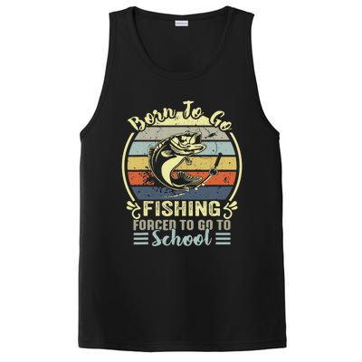 Funny Born To Go Fishing Bass Fish Fisherman PosiCharge Competitor Tank