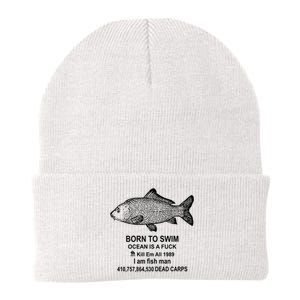 Funny Born To Swim Ocean Is A Fuk Kill Em All 1989 Knit Cap Winter Beanie