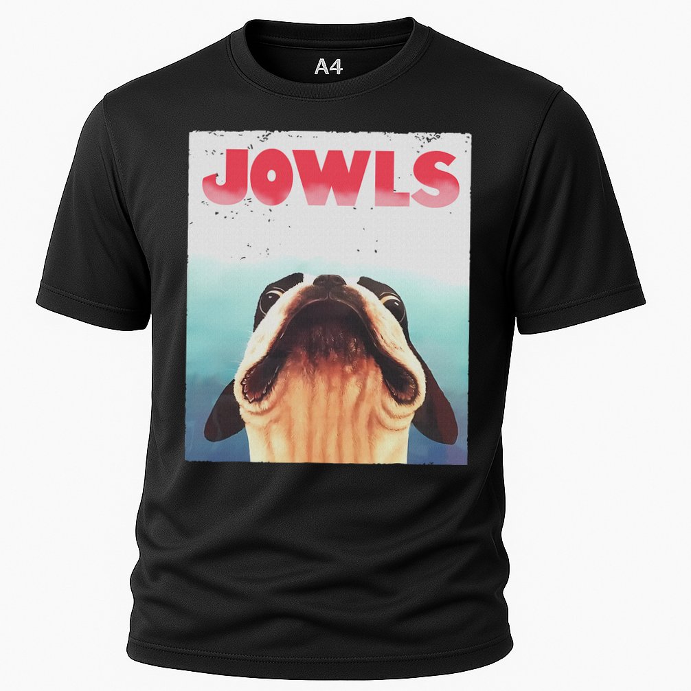 Funny Boston Terriers Jowls Dog Mom, Dog Dad Cooling Performance Crew T-Shirt